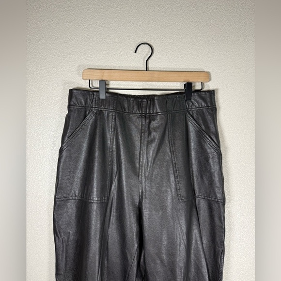 SPANX Leather Like Joggers Black XL H20 - Picture 6 of 10